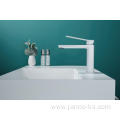 Bathroom faucet single handle square main mixer